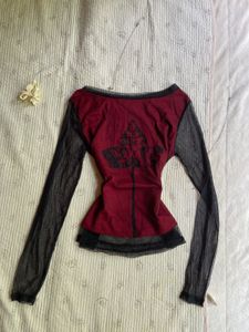 Gothic Mesh Sleeve Top
