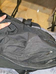 Stylish Black Nylon Utility Tote Bag