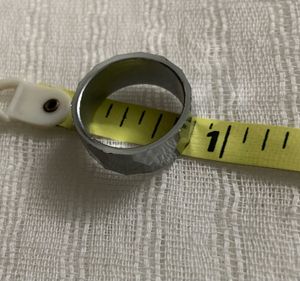 Unisex Geometric Faceted Gunmetal Ring