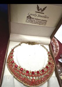 Stunning Red Indian Necklace Unused