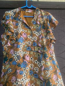 Retro Floral Print Dress