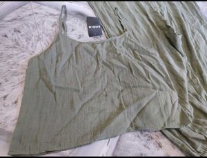 Stylish Olive Green Co-ord Set(set of 2)