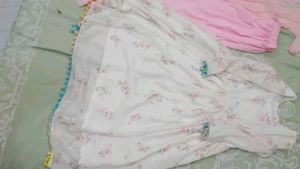 Floral Print Kurti with Pom Neckli