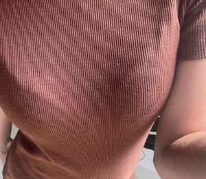 Brown Ribbed Bodycon Mini Dress