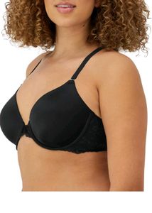 Black Push-Up Bra with Lace Detail