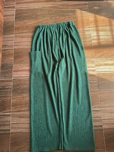 Green Pleated Palazzo Pants