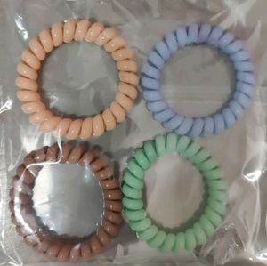 Set of 8 Spiral Hair Ties