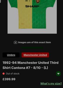 Vintage Manchester Utd 1992-1993 limited editio