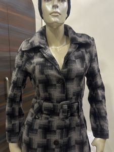 Stylish Checked Trench Coat