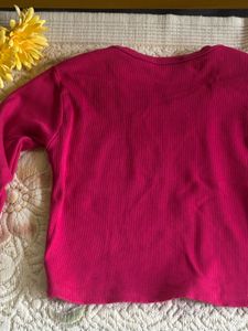 Ribbed Cutout Long Sleeve Top