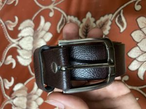 WOODLAND ORIGINAL BROWN LEATHER BELT