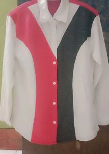 Colorblock Button-Down Shirt