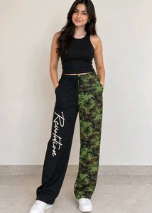 Unique Camo & Black Split Pants