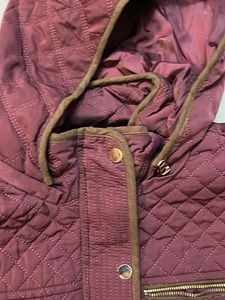 Maroon Quilted Jacket
