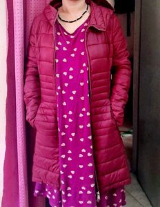 Maroon Puffer Coat