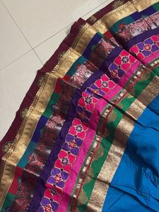 Blue Embroidered Skirt
