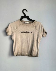 The Souled Store ribbed Acid wash Grey