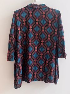 Rareism - Geometric Print Camp Shirt