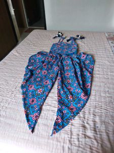 Blue Ethnic Print Kurta Set