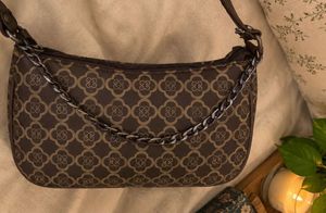 Brown Monogram Chain Shoulder Bag