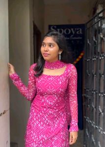 sale 🥳🥳Pink Printed Kurta Set