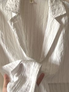 White Striped Light Blazer