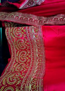 Elegant Red Embroidered Anarkali Gown