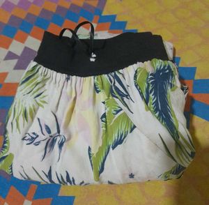 Boho Style Tropical Print Skirt