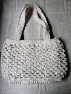 White Crochet Handbag