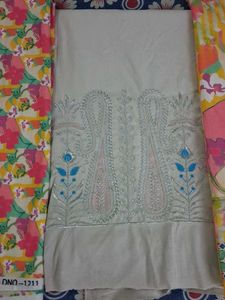 velvet print Dress Material