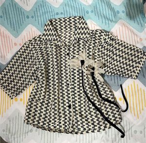 Stylish Black & White Checkered Top