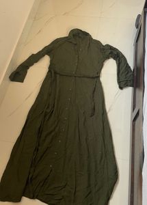 Olive Green Shirt Dress by Tokyo talkies