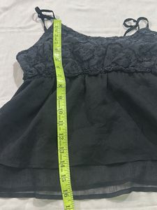 Elegant Black Lace Camisole Top