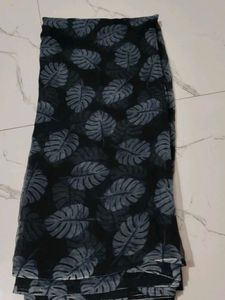 Stylish Leaf Print Saree