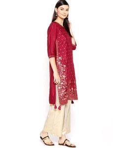Aurelia Maroon Kurta( New Unit)