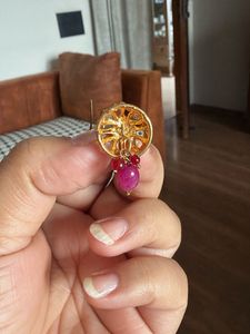 Gold Tone Jhumka Earrings