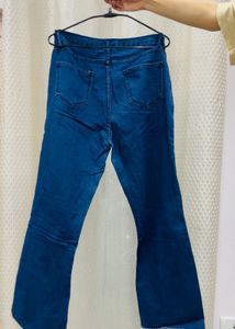 Flared Blue Denim Jeans