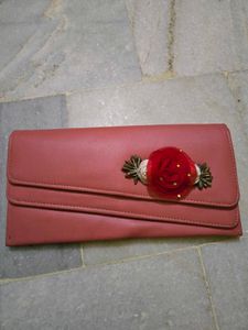 Elegant Rose Clutch Bag