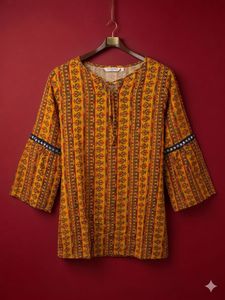 Short yellow kurta for everyday wear