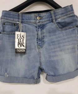 Brand New Light Wash Denim Shorts