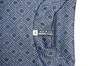 Classic Navy Geometric Print Turtleneck Top