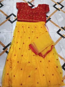 Vibrant Yellow Lehenga Choli Set