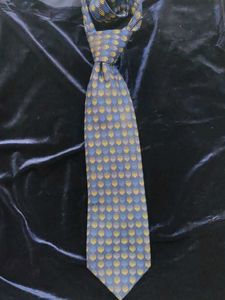 Men's Blue &amp; Yellow Patterned Tie
