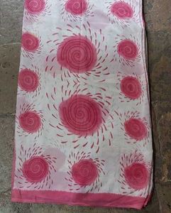 Pink Floral Saree