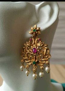 Vintage Style Gold-Tone Drop Earrings