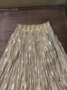 Pleated Polka Dot Ethnic Skirt for Navratri