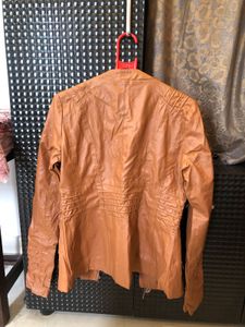 Brown Faux Leather Jacket