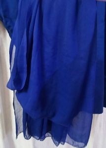 blue Embroidered Kurta Set(winter)