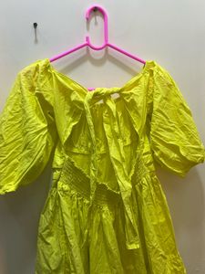🍋lemon yellow short dress