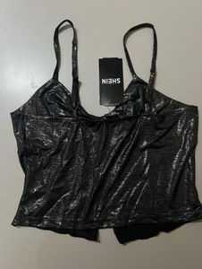 Sparkly Black Camisole Top